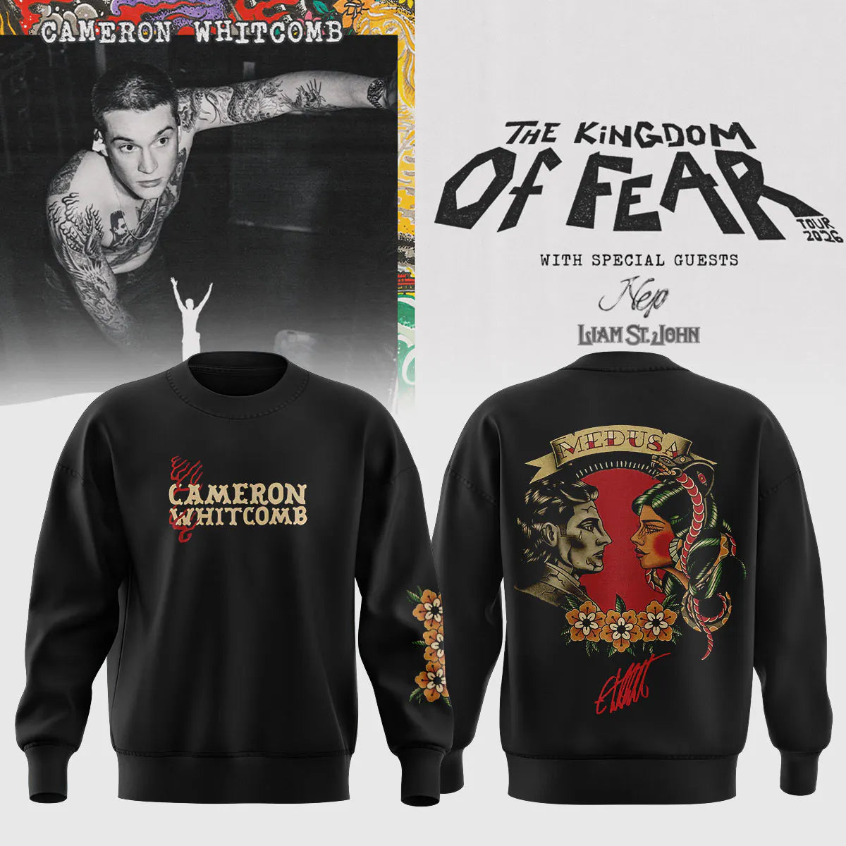 Cameron Whitcomb Kingdom of Fear Tour Sweatshirt