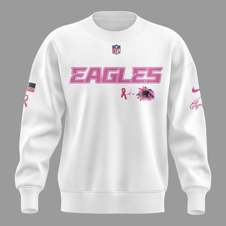 Exclusive Version Philadelphia Eagles Breast Cancer Awareness Sweat 2025