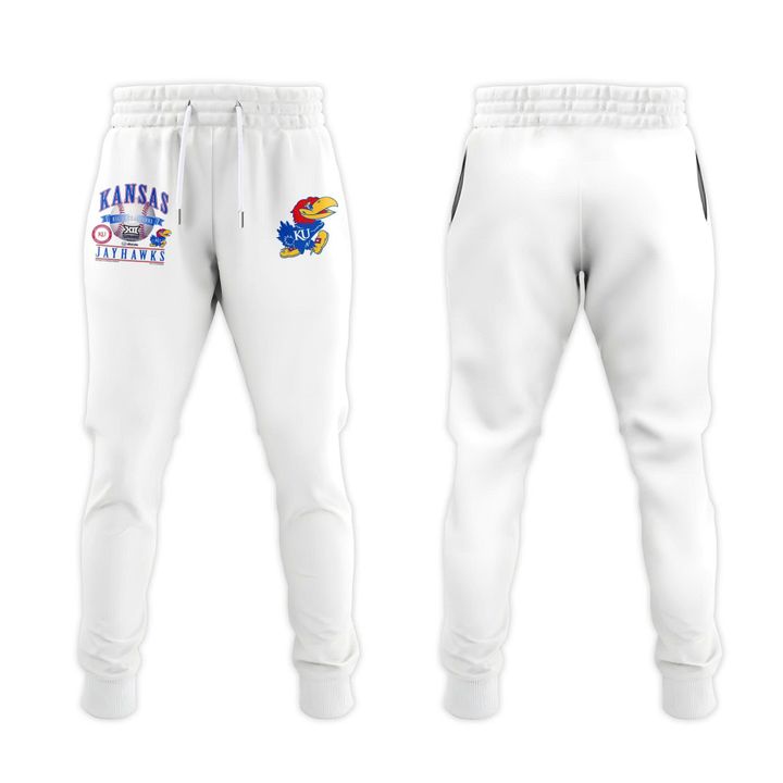 Kansas Jayhawks White 2026 Big 12 Baseball Tournament Champions Locker Room Hoodie V1