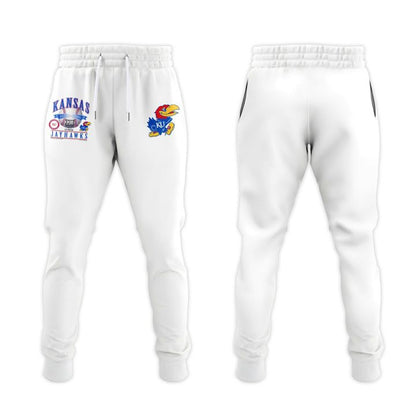 Kansas Jayhawks White 2026 Big 12 Baseball Tournament Champions Locker Room Hoodie V1