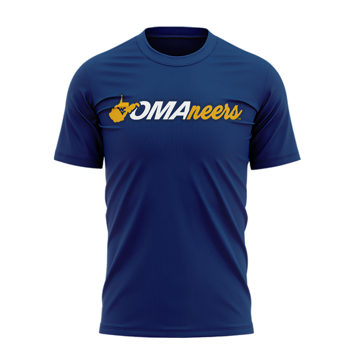 West Virginia Mountaineers 2026 NCAA Baseball Men's College World Series Omaneers Navy T-Shirt
