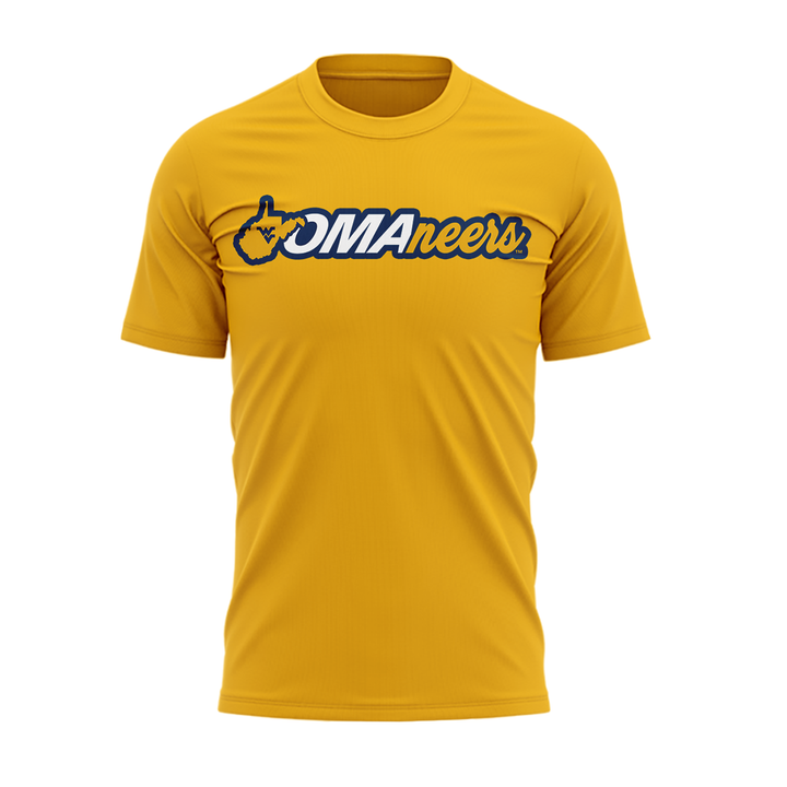 2.West Virginia Mountaineers 2026 NCAA Baseball Men's College World Series Omaneers Yellow T-Shirt