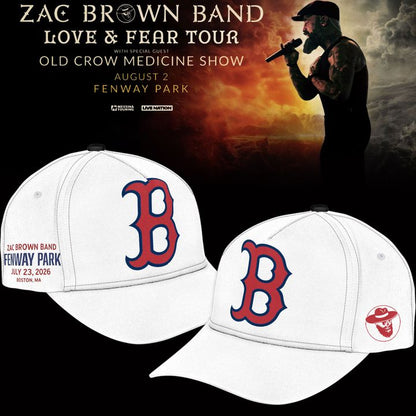 Zac Brown Band x Boston Red Sox Fenway Park - Love & Fear Tour White Hoodie