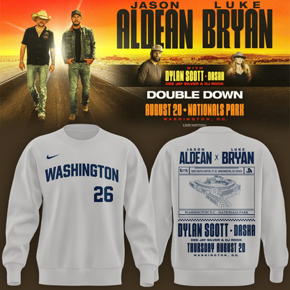 Limited Edition Washington Nationals x Jason Aldean And Luke Bryan Sweatshirt