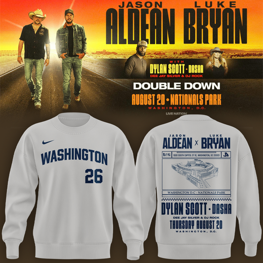 Limited Edition Washington Nationals x Jason Aldean And Luke Bryan Sweatshirt
