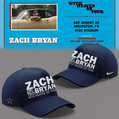 Limited Edition Dallas Cowboy x Zach Bryan - With Heaven On Tour 2026 T-Shirt