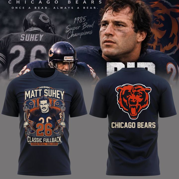 Limited Edition Matt Suhey - Chicago Bears Always and Forever - Thank You For Your Memories T-Shirt