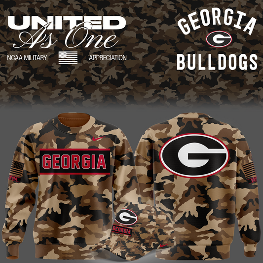 Camo Georgia Bulldogs 2026 Military Appreciation Sideline Dri-FIT SWEATSHIRT