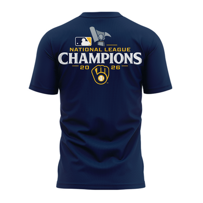 02.VIP.Milwaukee Brewers Fanatics 2026 National League Champions T-Shirt