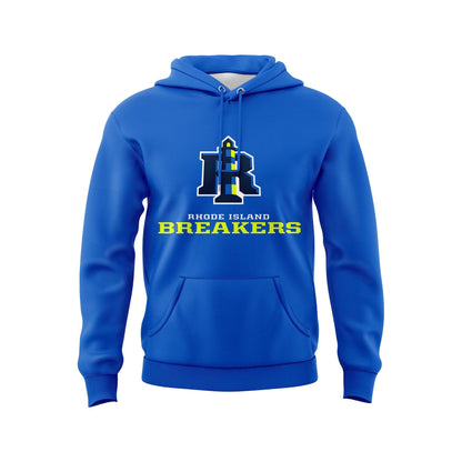 Rhode Island Breakers Primary Logo Blue Hoodie