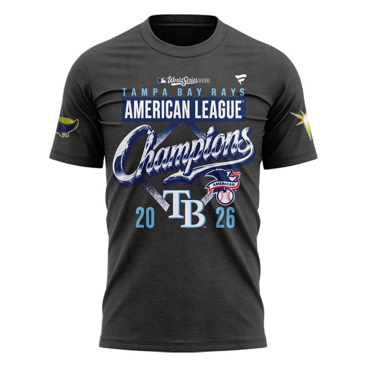 Tampa Bay Rays 2026 American League Champions T-Shirt - Three Titles Locker Room Tee