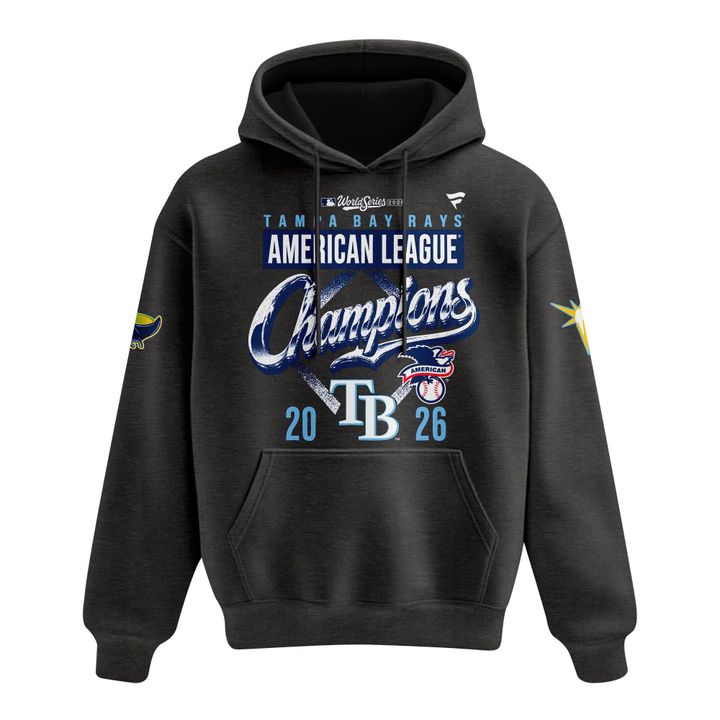 Tampa Bay Rays 2026 American League Champions Front & Back Graphic Hoodie