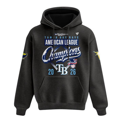 Tampa Bay Rays 2026 American League Champions Front & Back Graphic Hoodie