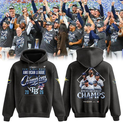 Tampa Bay Rays 2026 American League Champions Front & Back Graphic Hoodie