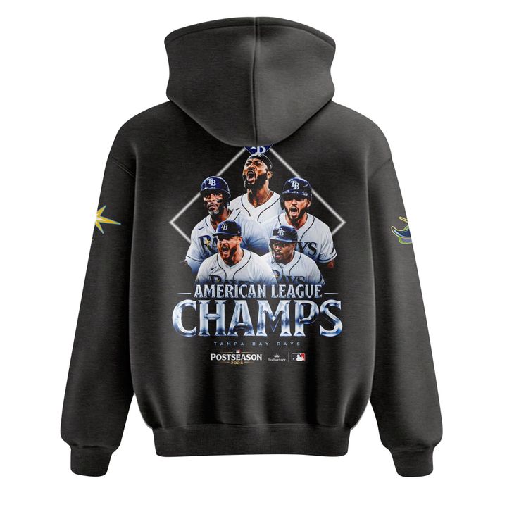 Tampa Bay Rays 2026 American League Champions Front & Back Graphic Hoodie
