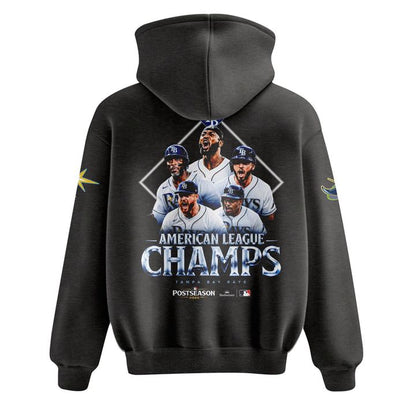 Tampa Bay Rays 2026 American League Champions Front & Back Graphic Hoodie