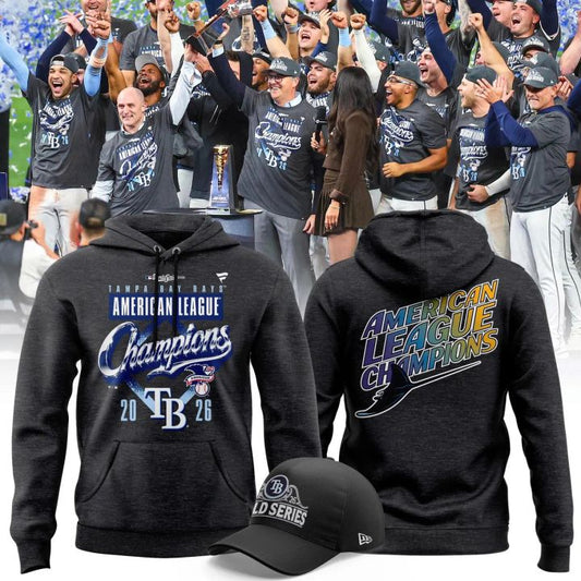 Tampa Bay Rays 2026 American League Champions Front & Back Graphic Hoodie