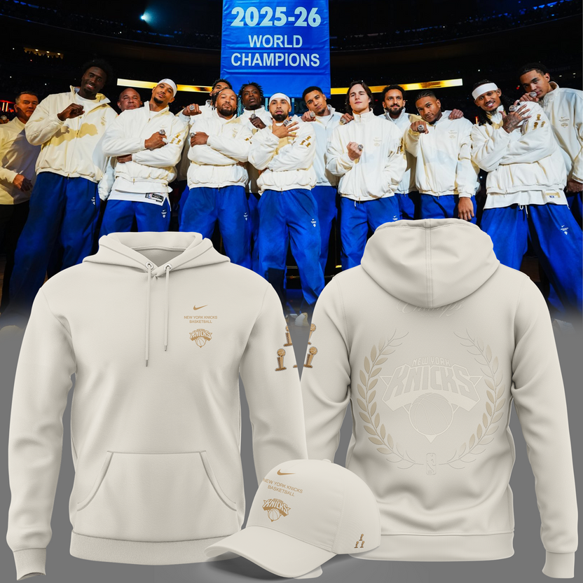 Unisex White New York Knicks 2026 Champions Night "The Champs" Hoodie