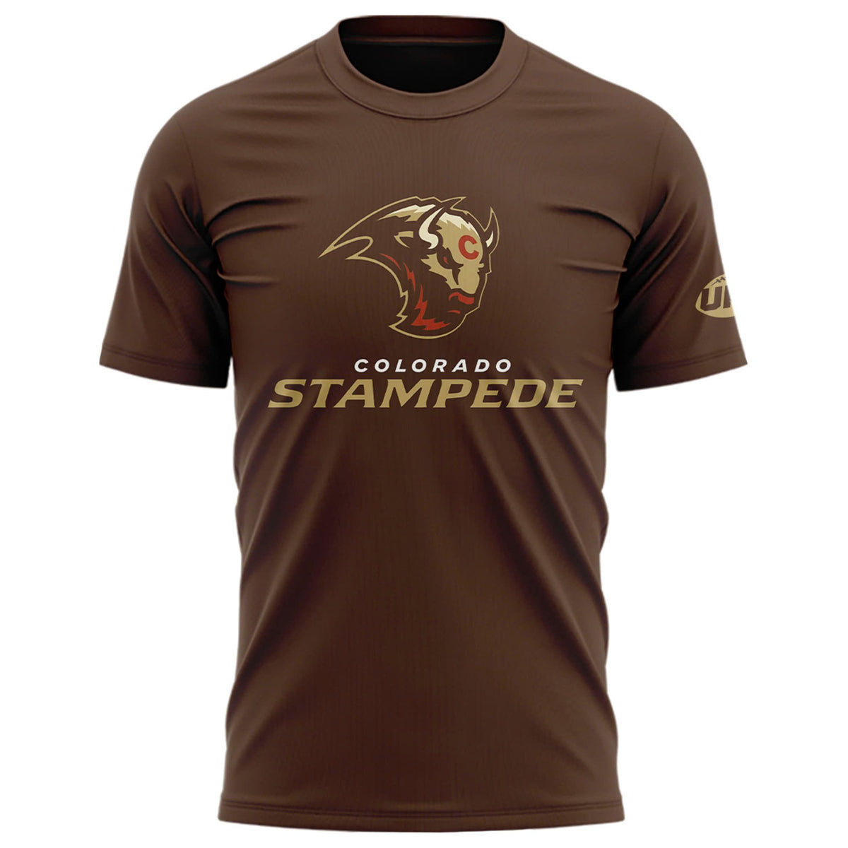 Colorado Stampede Primary Logo Brown Men's T-Shirt