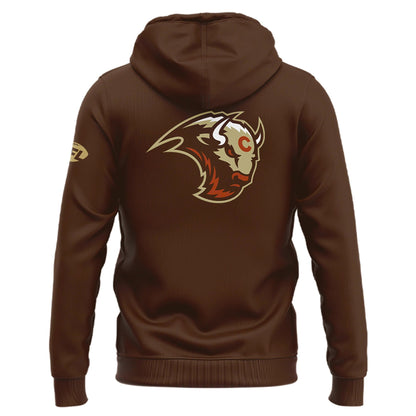 Colorado Stampede Primary Logo Brown Men's Hoodie