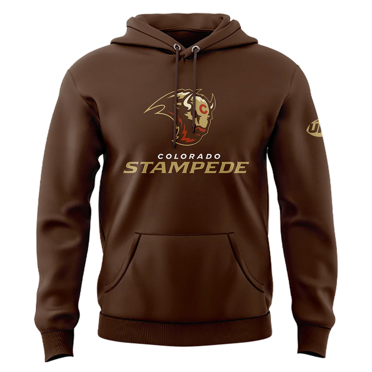 Colorado Stampede Primary Logo Brown Men's Hoodie