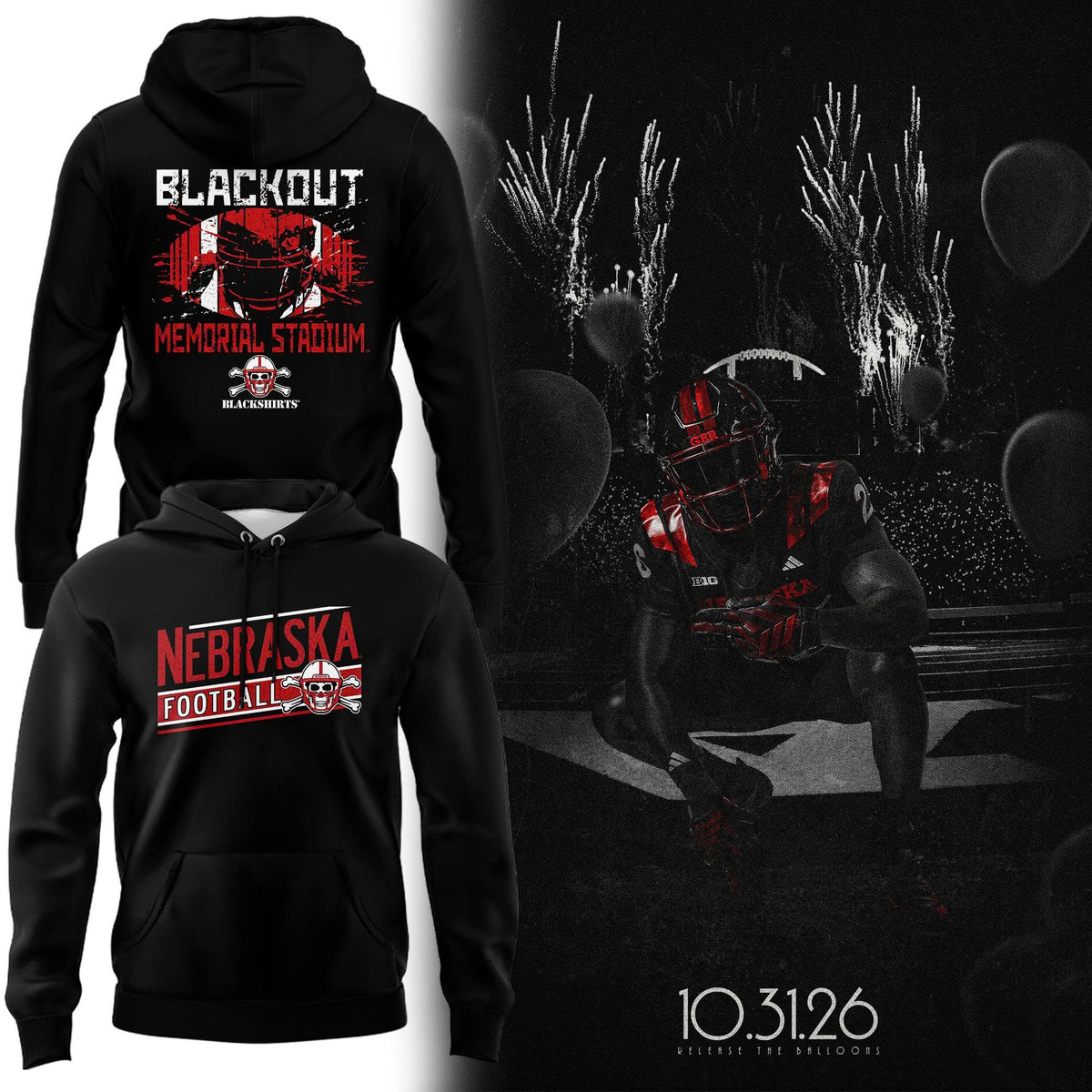 Nebraska Huskers "Wear Black" Hoodie