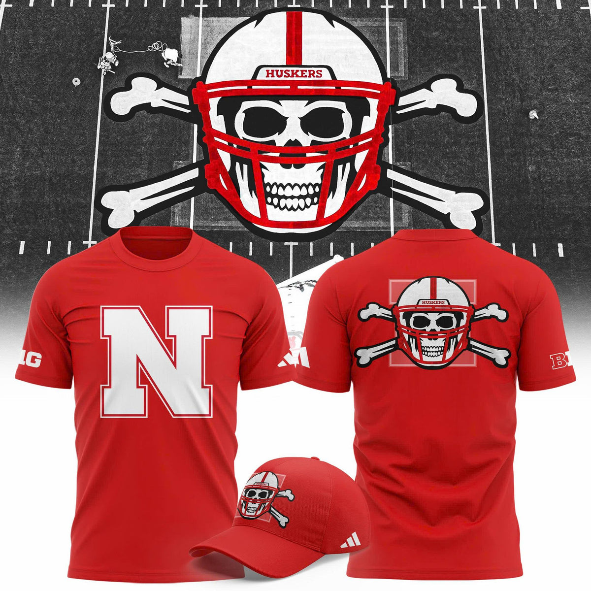 Nebraska Huskers x Day ☠️ Day T-Shirt 2026
