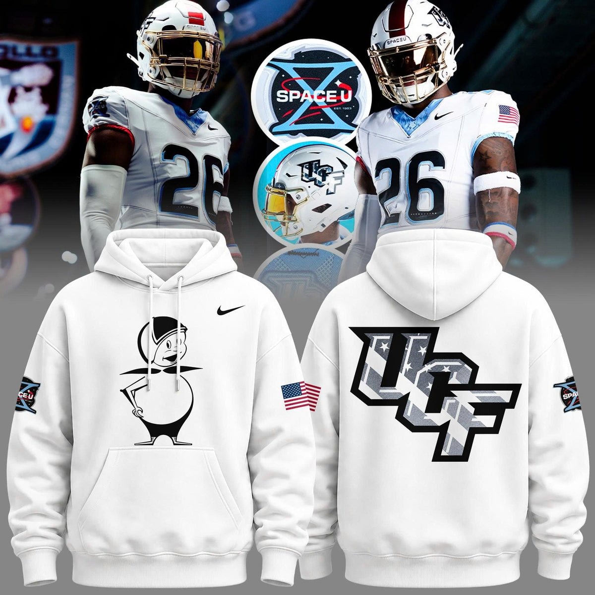 Exclusive Hoodie uniforms "Mission X" UCF Knights Football.