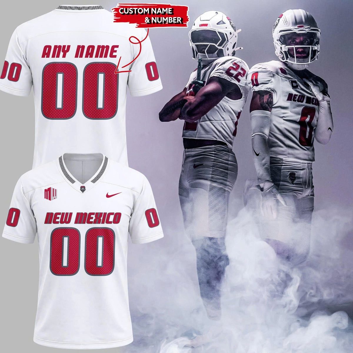 New Mexico Football 𝗪𝗵𝗶𝘁𝗲𝗼𝘂𝘁 𝗖𝗼𝗻𝗱𝗶𝘁𝗶𝗼𝗻𝘀 Football Jersey