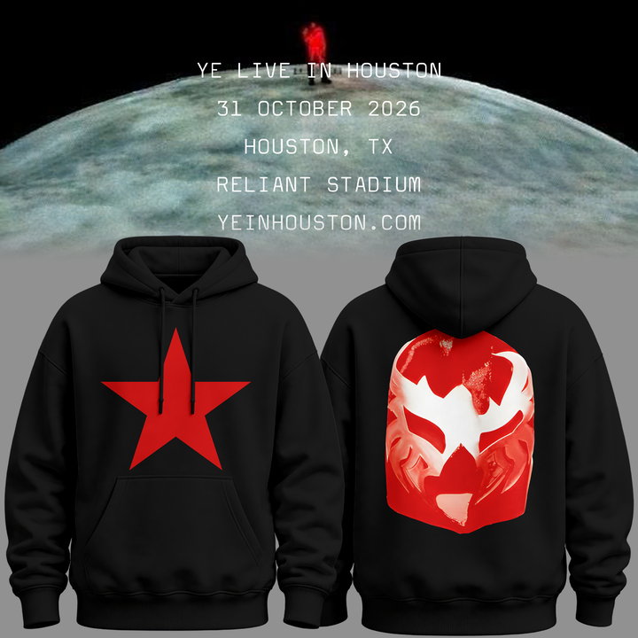 YE LIVE AT Reliant Stadium HOODIE (BLACK)-2026 Ye Live Concert Tour