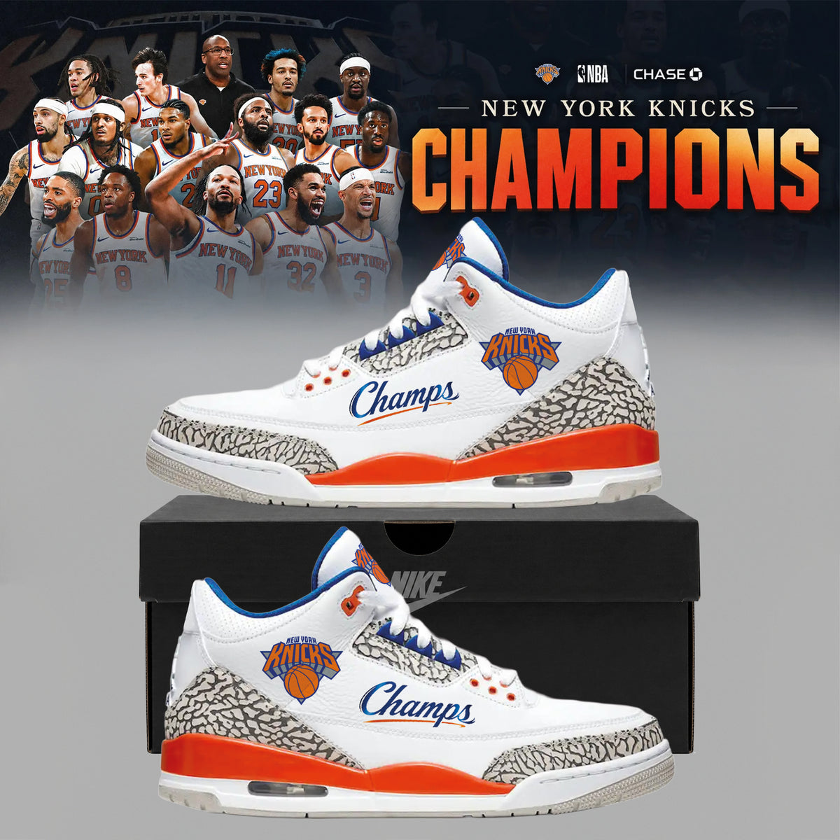 New York Knicks Eastern Conference Champions Shoes