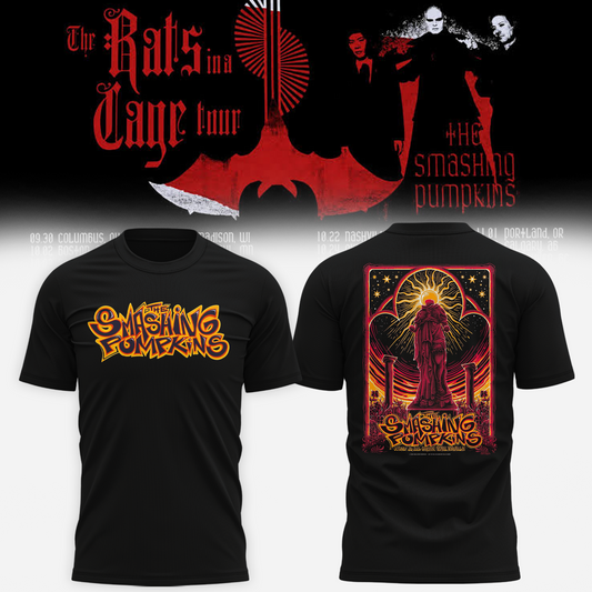 The Smashing Pumpkins The Rats In A Cage Tour Indianapolis IN 2026 Event Poster At Gainbridge Fieldhouse On October 20 2026 T-Shirt