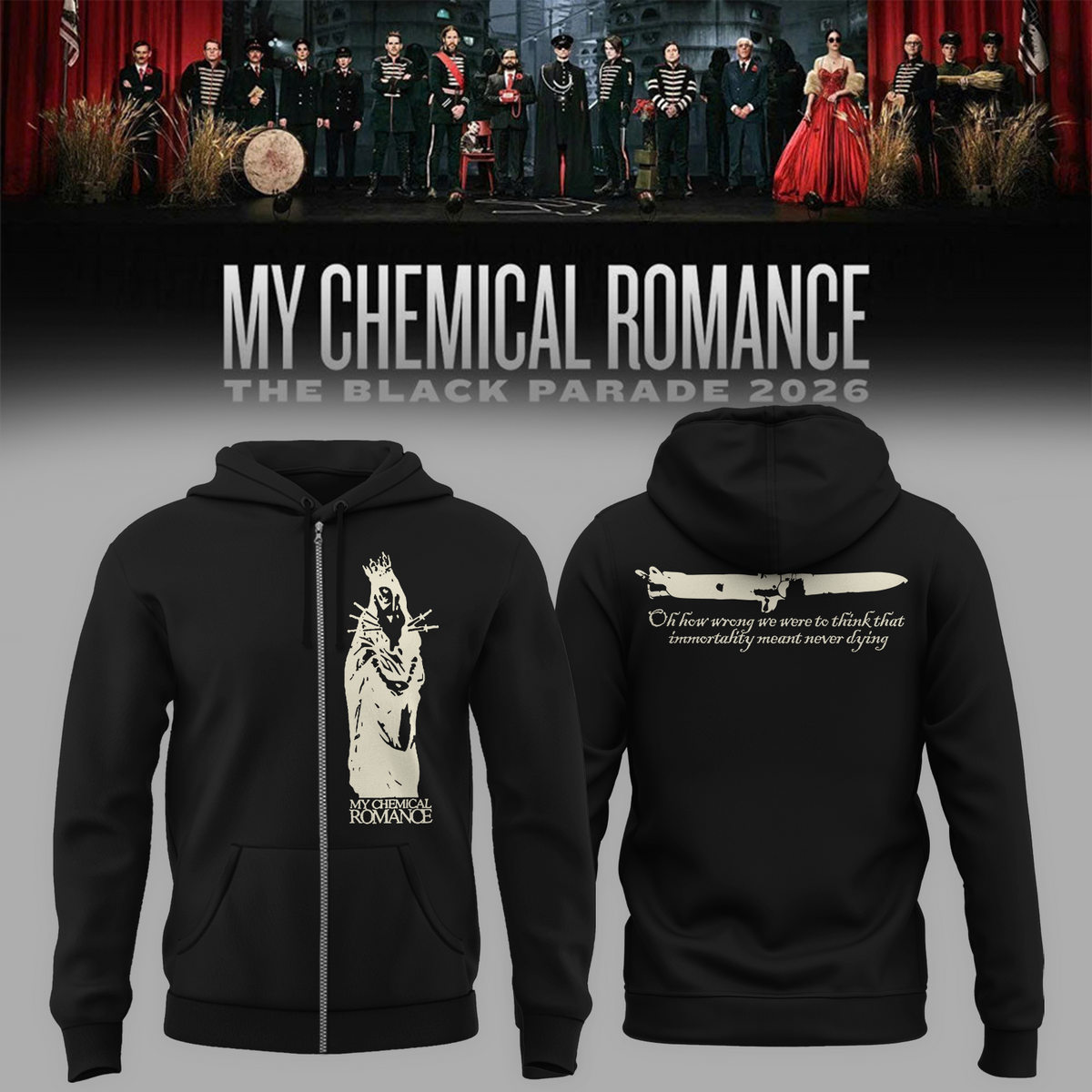 My Chemical Romance Los Angeles CA Week 2 Merch 2026 Hollywood Bowl October 30-31 2026 ZipHoodie