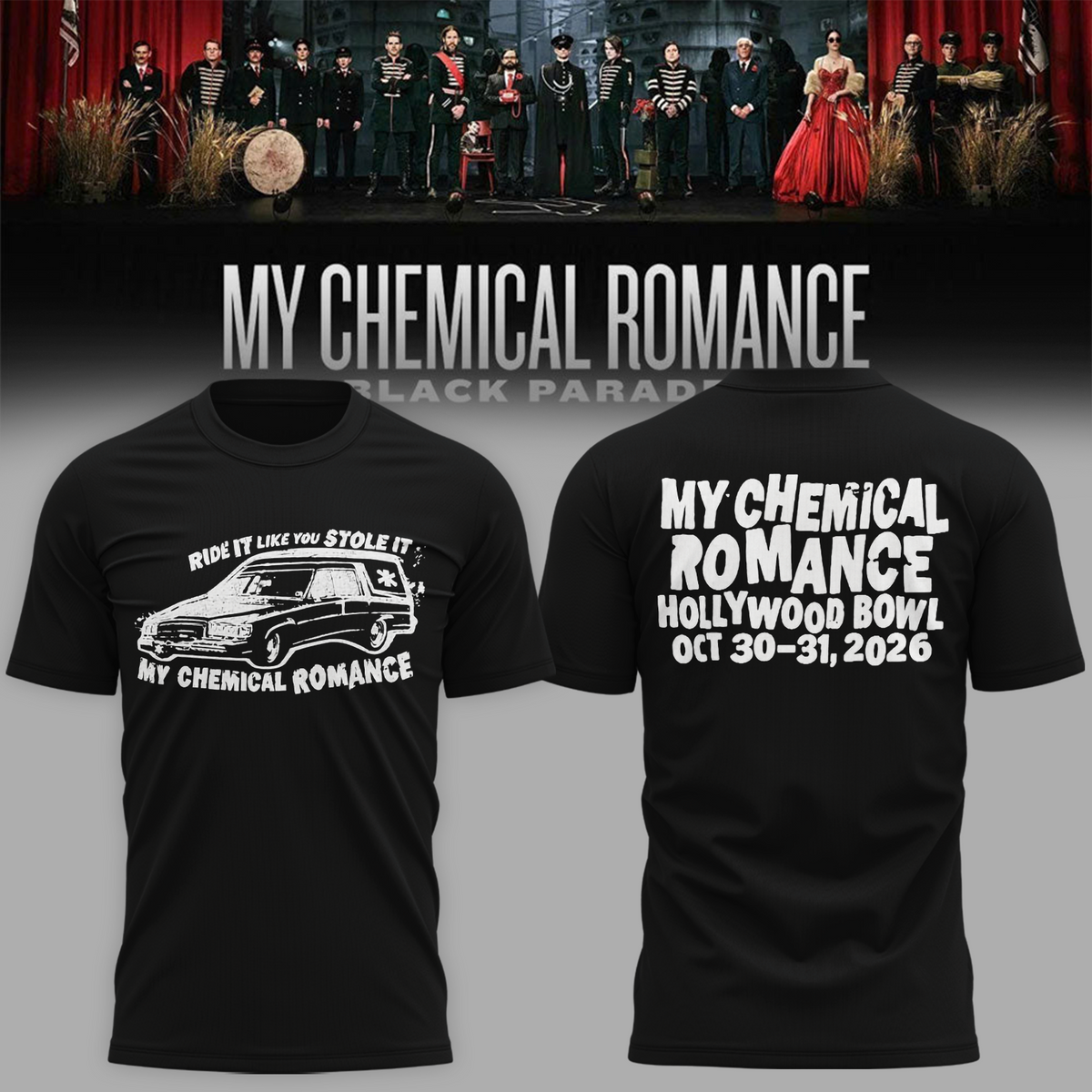 My Chemical Romance Los Angeles CA Week 2 Merch 2026 Hollywood Bowl October 30-31 2026 T-shirt