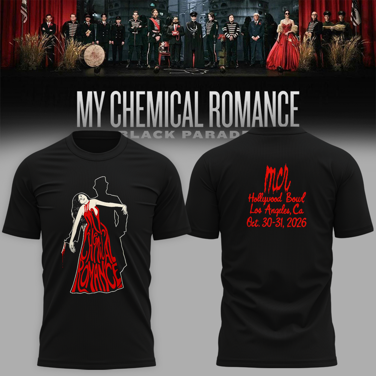 My Chemical Romance Los Angeles CA Week 2 Merch 2026 Hollywood Bowl October 30-31 2026 T-shirt