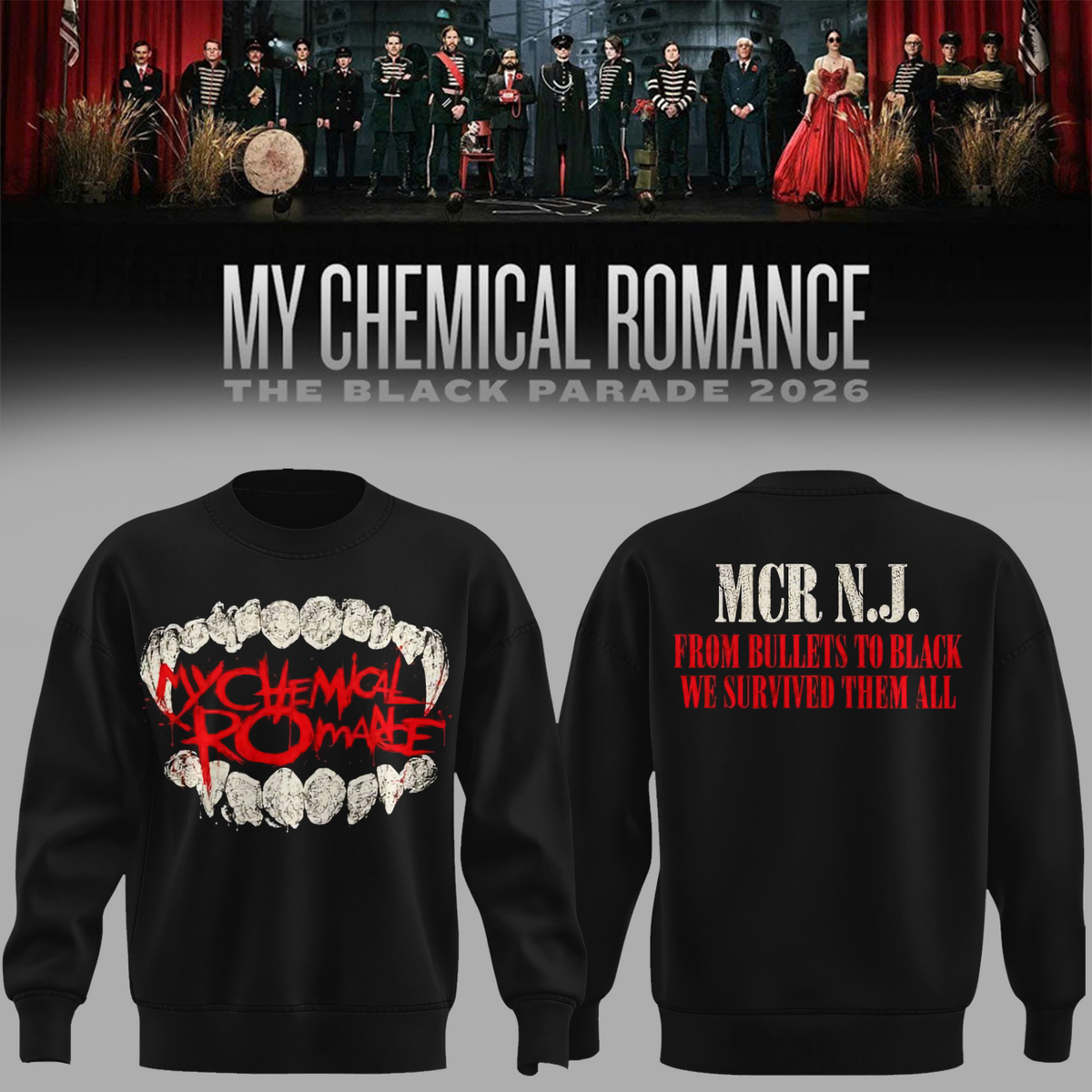 My Chemical Romance Los Angeles CA Week 2 Merch 2026 Hollywood Bowl October 30-31 2026 Sweater