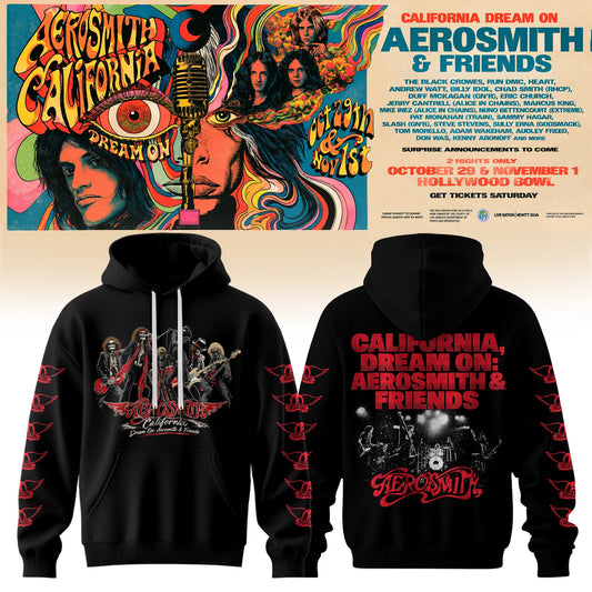 Aerosmith California Dream On Tour Hoodie V1