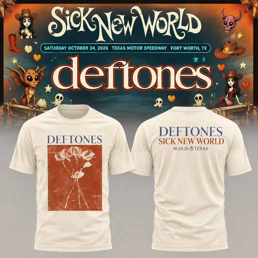 Deftones Sick New World Texas 2026 At Texas Motor Speedway In Fort Worth TX T-shirt