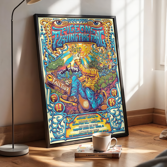 Pigeons Playing Ping Pong Fall Tour 2026 October 23-27 In Seattle Portland Boise And Salt Lake City Decor Poster Canvas