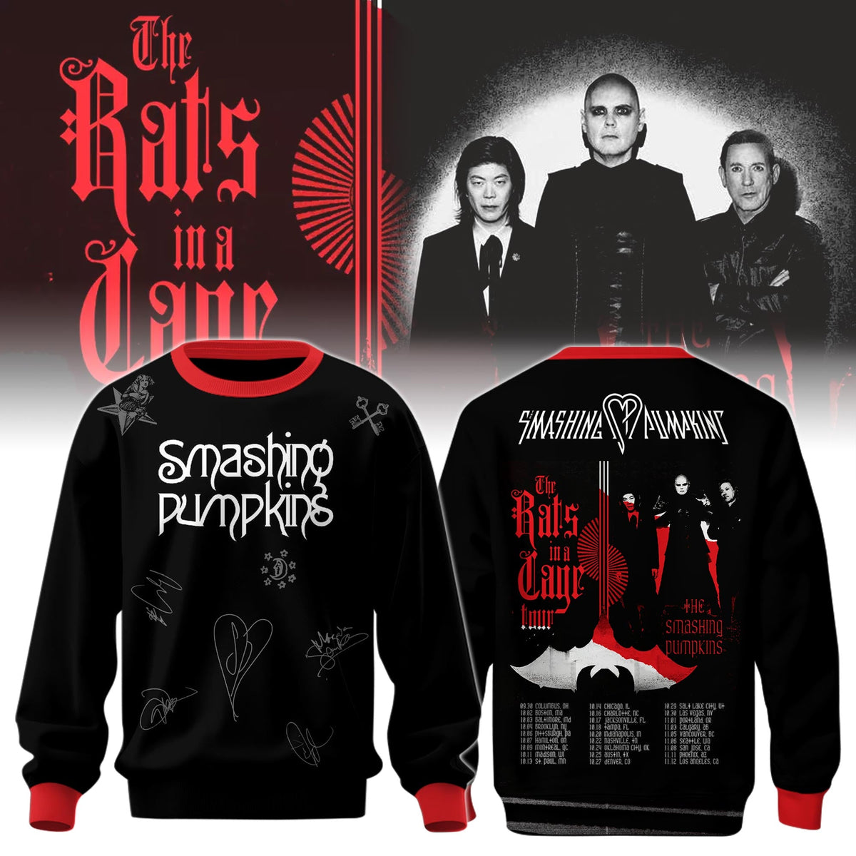The Smashing Pumpkins “The Rats In A Cage Tour” 2026Limited Edition + Selling Out Fast